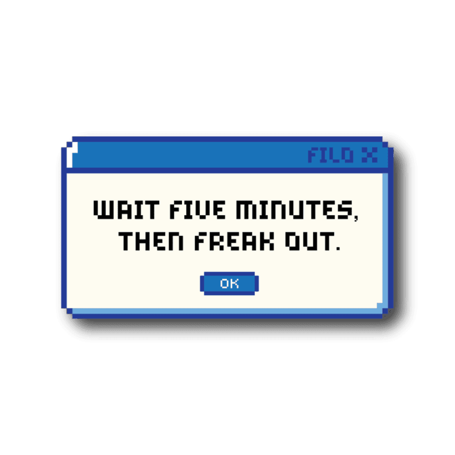 Wait 5 Minutes Sticker - 2025